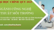 NGÀNH CÔNG NGHỆ KĨ THUẬT MÔI TRƯỜNG-TUYỂN SINH ĐẠI HỌC CHÍNH QUY 2023